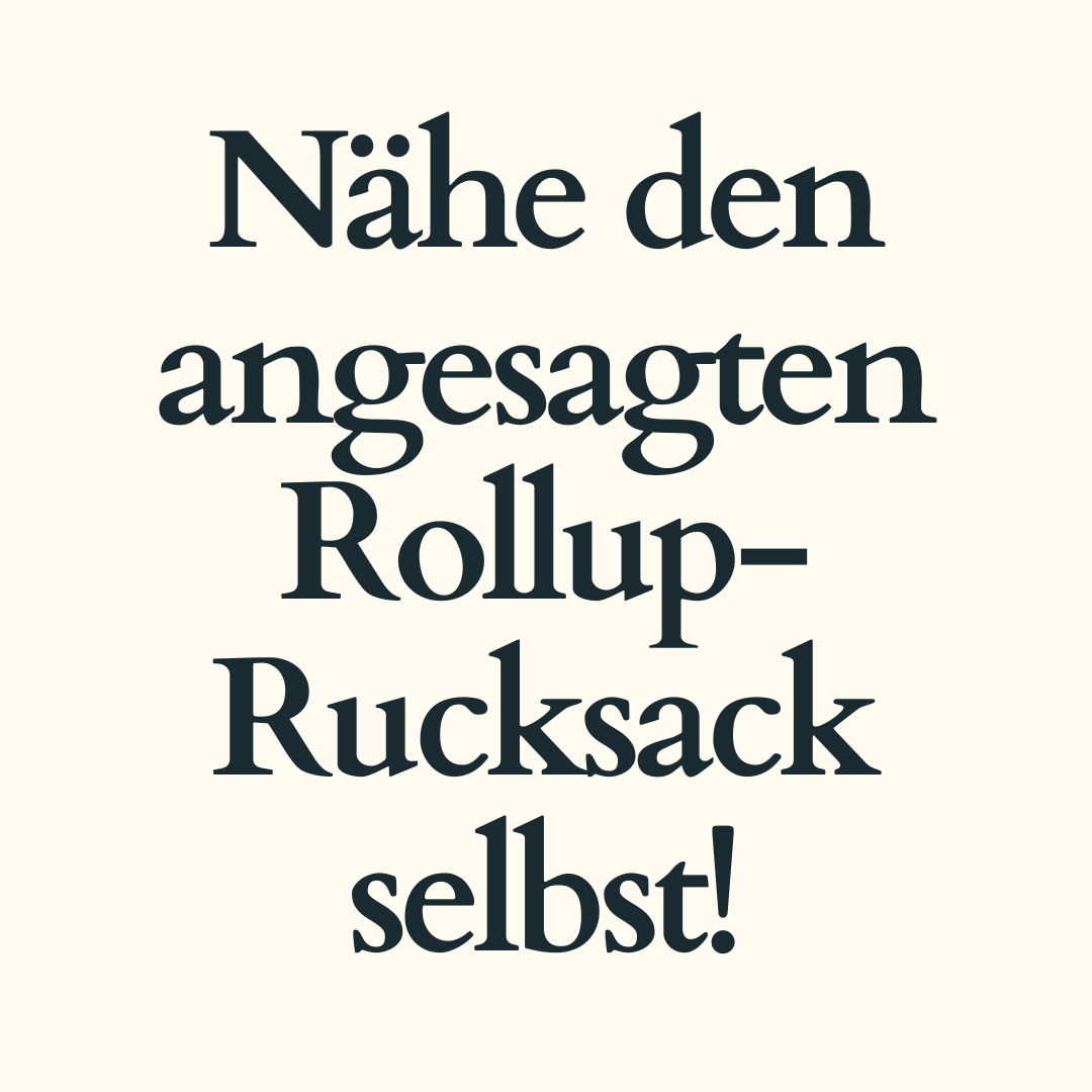 Rollup Rucksack | PDF Schnittmuster